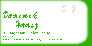 dominik haasz business card