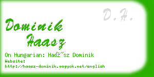 dominik haasz business card